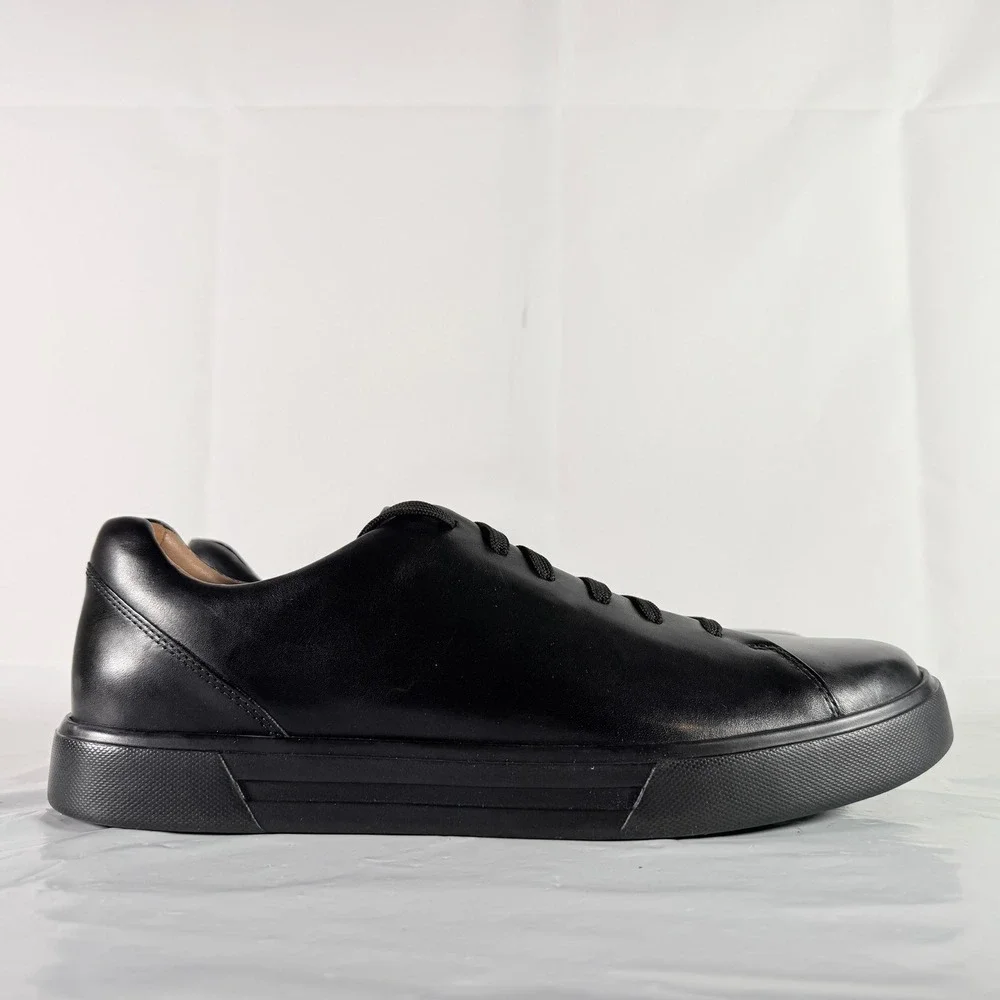 Clarks Un Costa Lace Black Leather Men's Oxford Sneakers Size 13 M